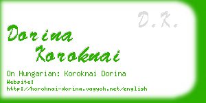 dorina koroknai business card